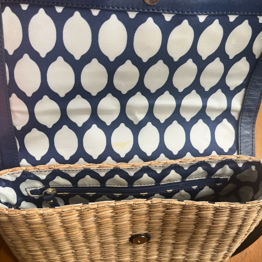 Kate Spade via limoni Clara Blue and Tan Crossbody Bag - Picture 5 of 6